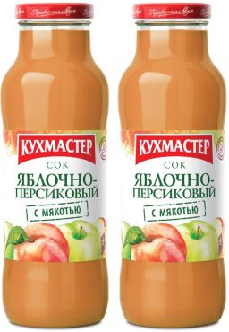 Kuhmaster Apple-Peach Juice 680ml x 2